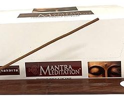 Govinda Incense Stick Holder Bundle with Nandita Incense Sticks - 12 Boxes x 15 Grams (Mantra Meditation)