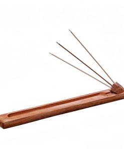 RE RELIURE 2 Packs Wood Incense Holder for Sticks with Adjustable Angle, Incense Stick Holder with Ash Catcher,Stick Incense Burner,9.8 Inches (1)