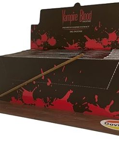 Govinda Incense Stick Holder Bundle with Nandita Incense Sticks - 12 Boxes x 15 Grams (Vampire Blood)