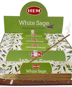 Masala White Sage Incense Sticks and Incense Stick Holder Bundle Insence Insense Hem Incense Sticks