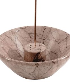Radicaln Marble Incense Holder Marinara 5.5" Inch Handmade Incense Holder for Stick with 9 Incense Holes - Ideal Incense Burner for Room Décor - Ash Trays Indoor - Incense-Sticks