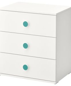 White 3-Drawer Chest – Sleek Powder-Coat Storage Dresser for Bedroom & Entryway (SKU: HE-DC5701)